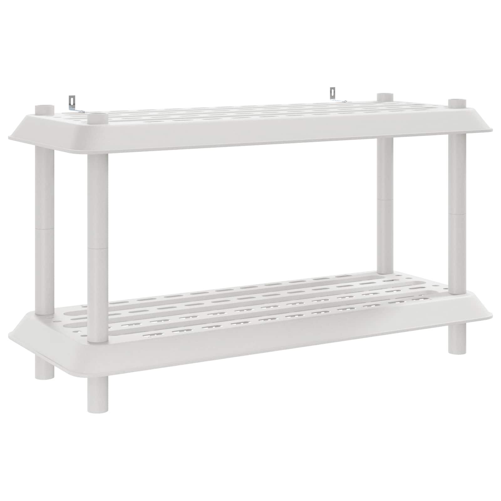 vidaXL Regálová jednotka 2 pater 100 x 40 x 555 cm PP Bílá