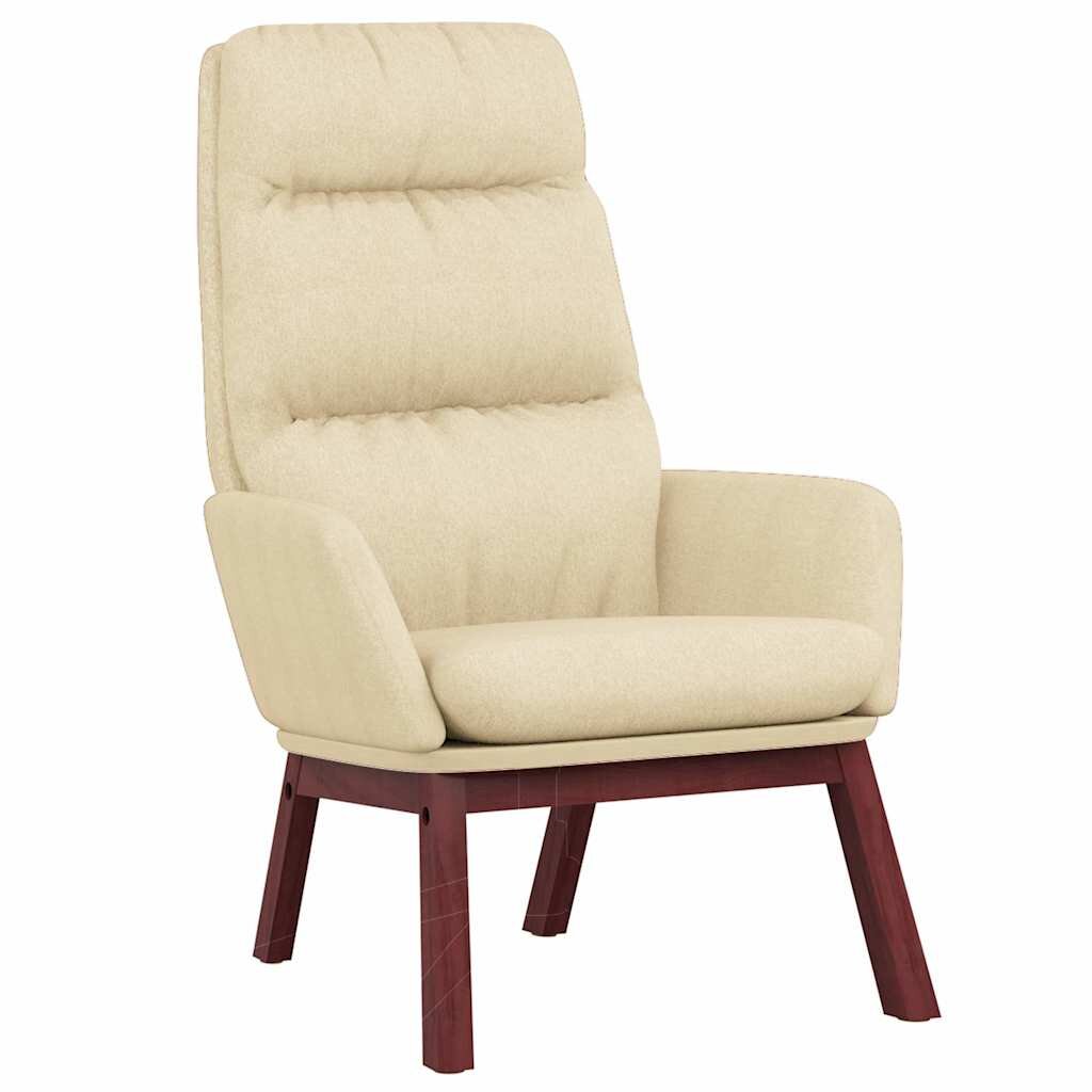 vidaXL Relaxační křeslo krémové textil