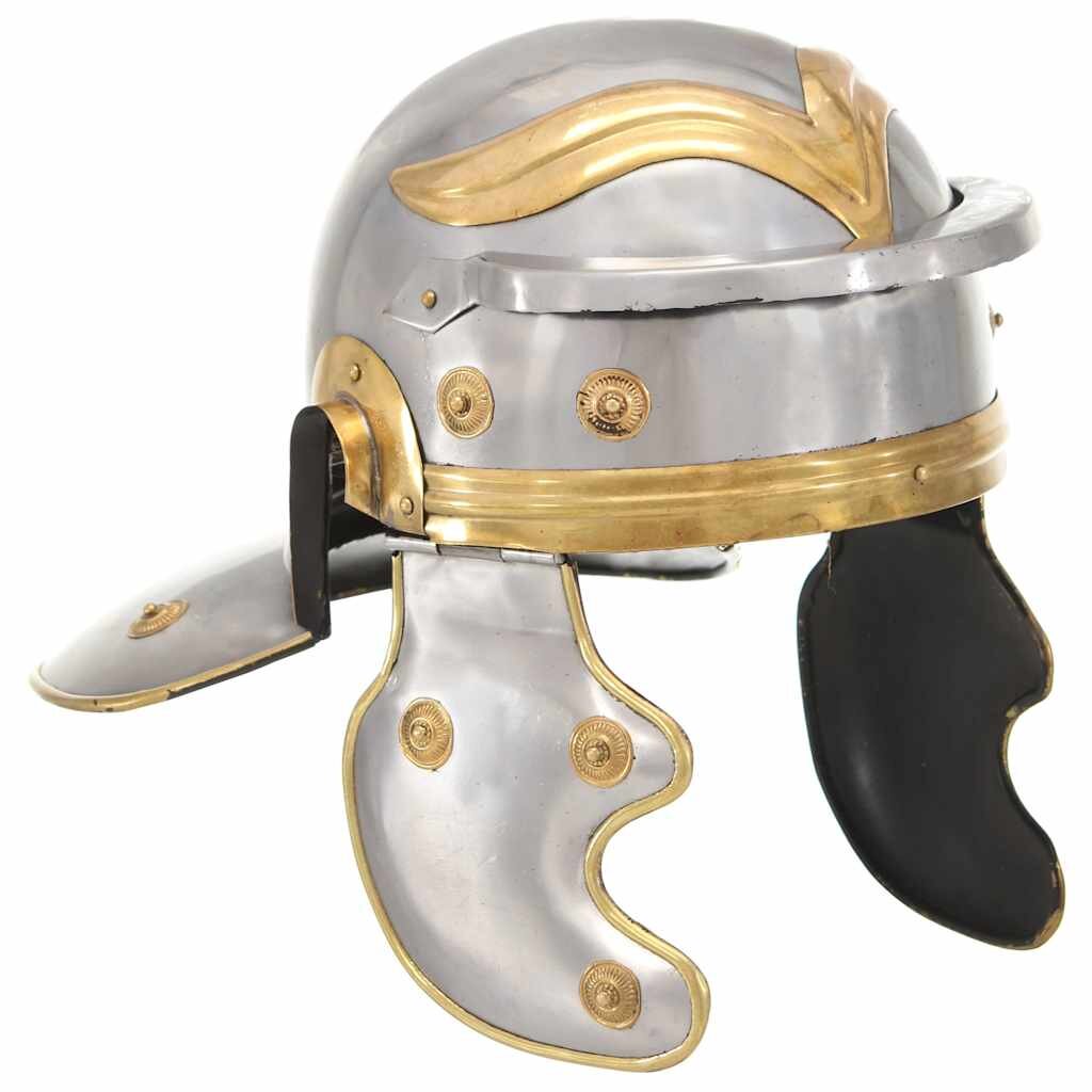 vidaXL Římská válečnická přilba pro LARPy replika stříbro ocel