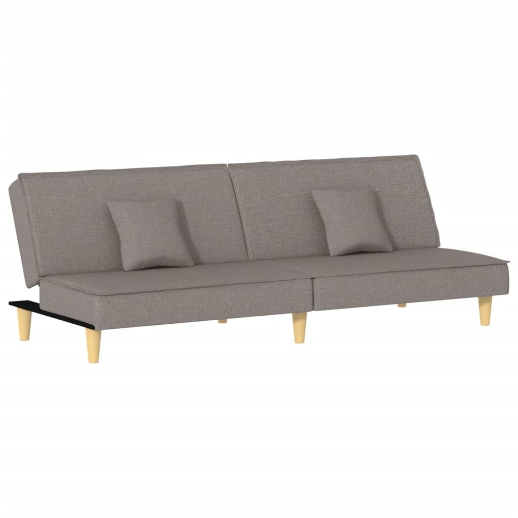 vidaXL Rozkládací pohovka taupe textil