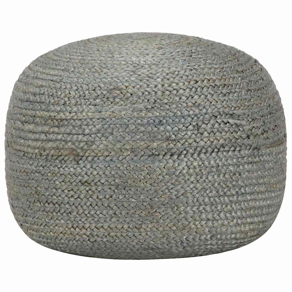 vidaXL Ručně vyrobený sedací puf olivově zelený 45 x 30 cm juta