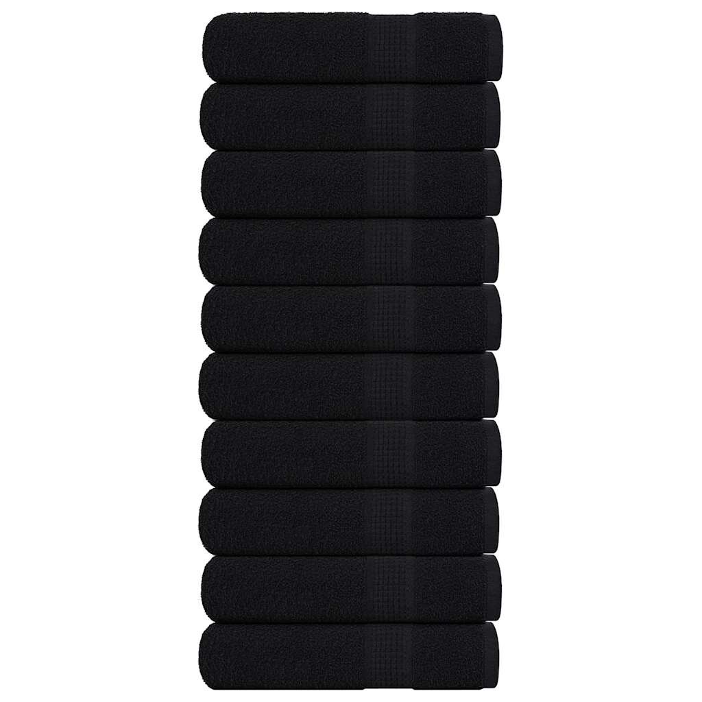 vidaXL Ručníky do sprchy FROGN 10 ks černé 70x140 cm 360 g/m²
