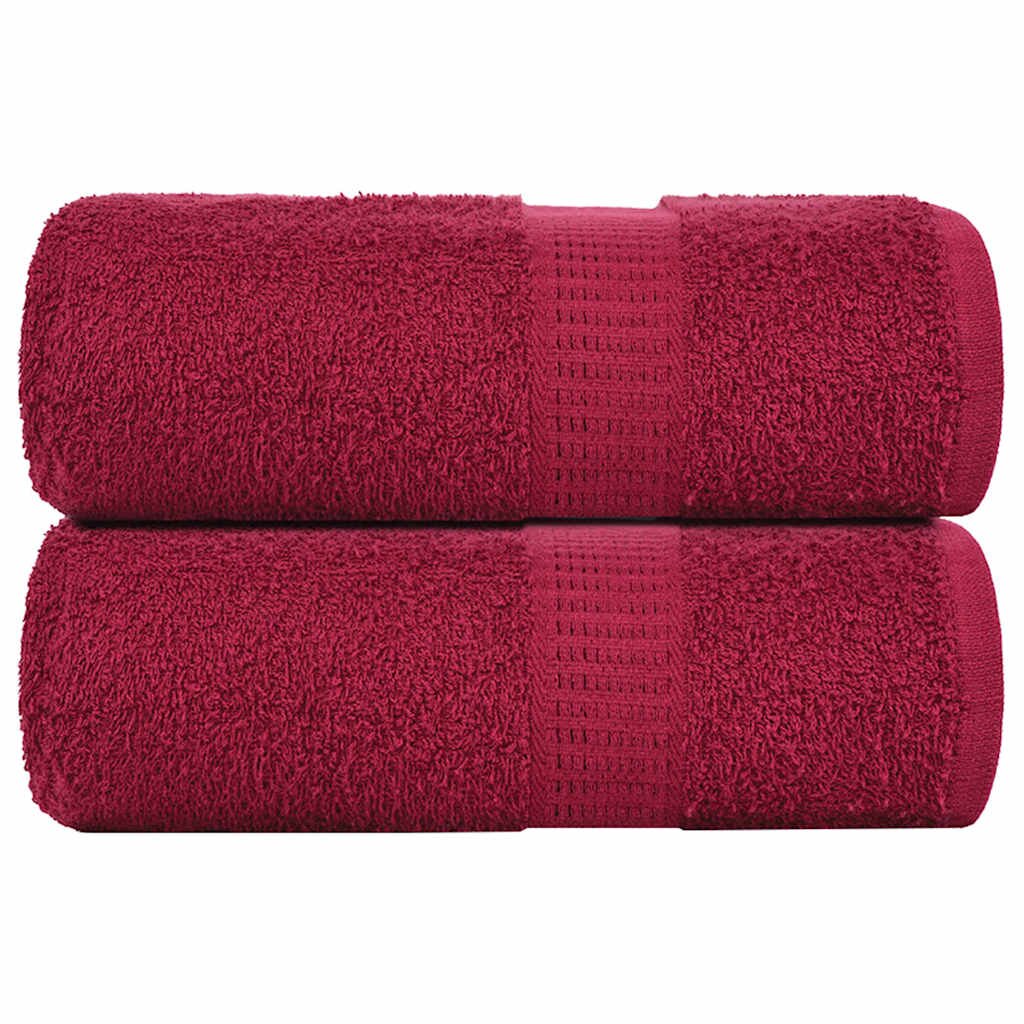 vidaXL Ručníky FROGN 2 ks bordó 30x30 cm 360 g/m²