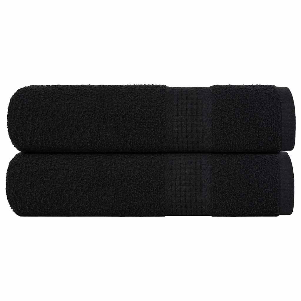 vidaXL Ručníky FROGN 2 ks černé 50x100 cm 360 g/m²