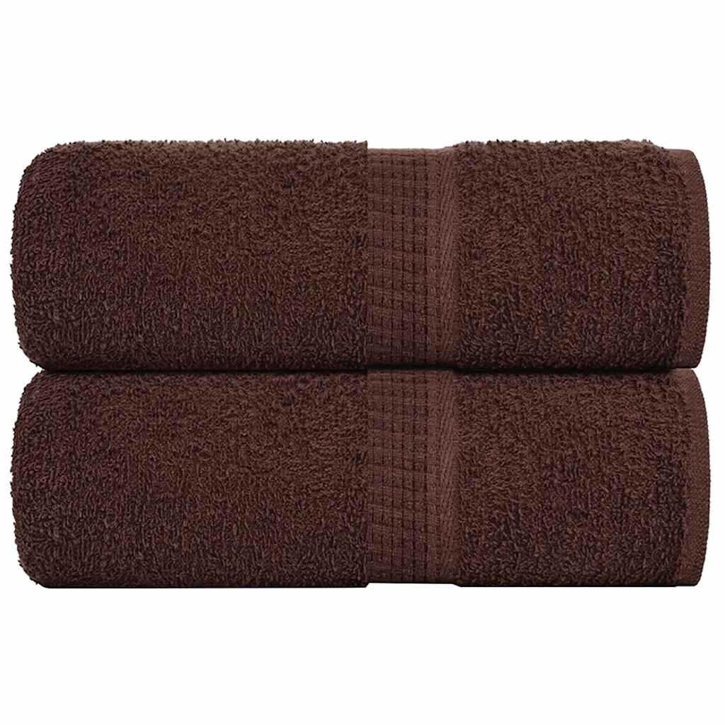 vidaXL Ručníky pro hosty FROGN 2 ks hnědé 30x50 cm 360 g/m²