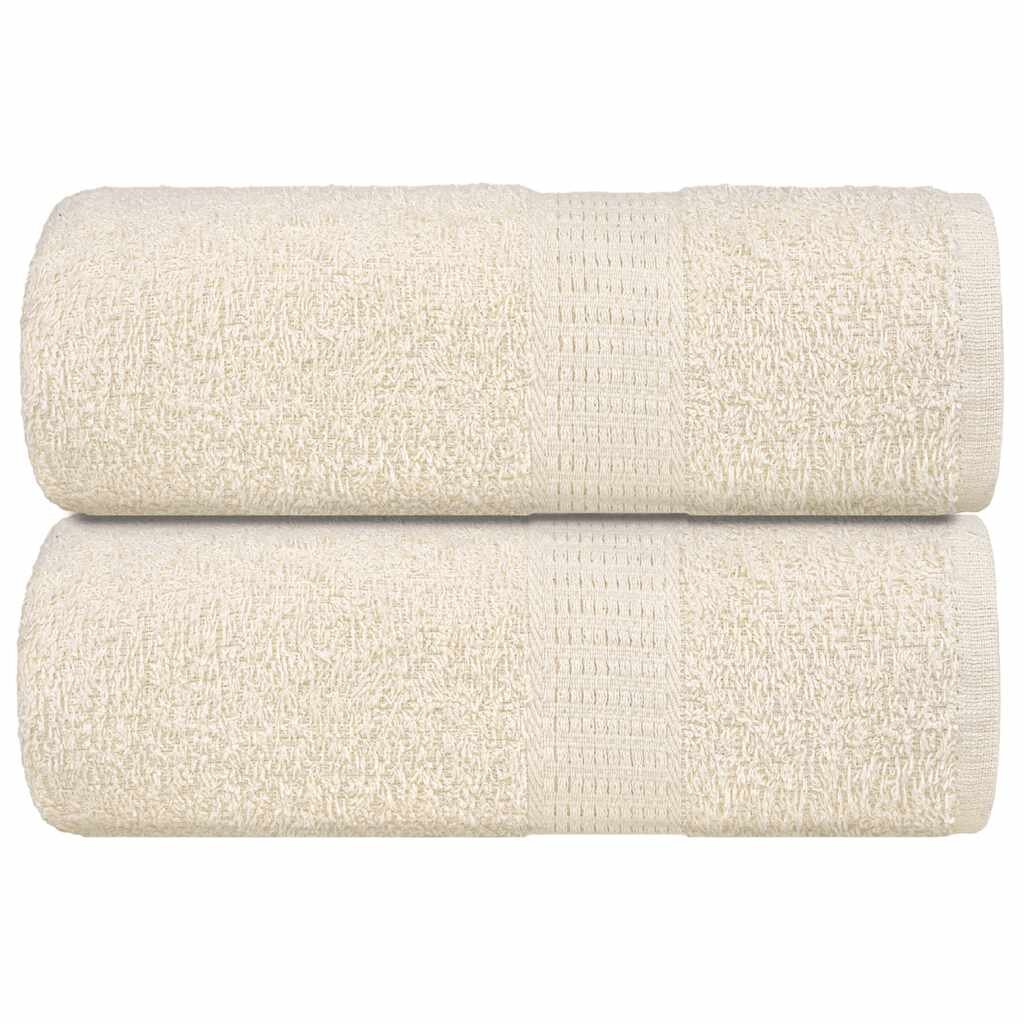 vidaXL Ručníky pro hosty FROGN 2 ks krémové 30x50 cm 360 g/m²
