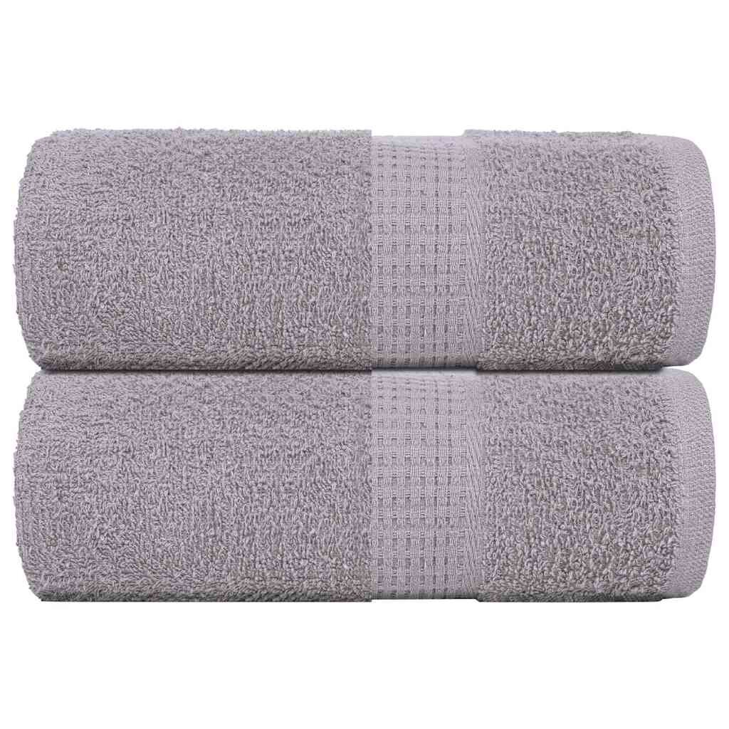 vidaXL Ručníky pro hosty FROGN 2 ks šedé 30x50 cm 360 g/m²