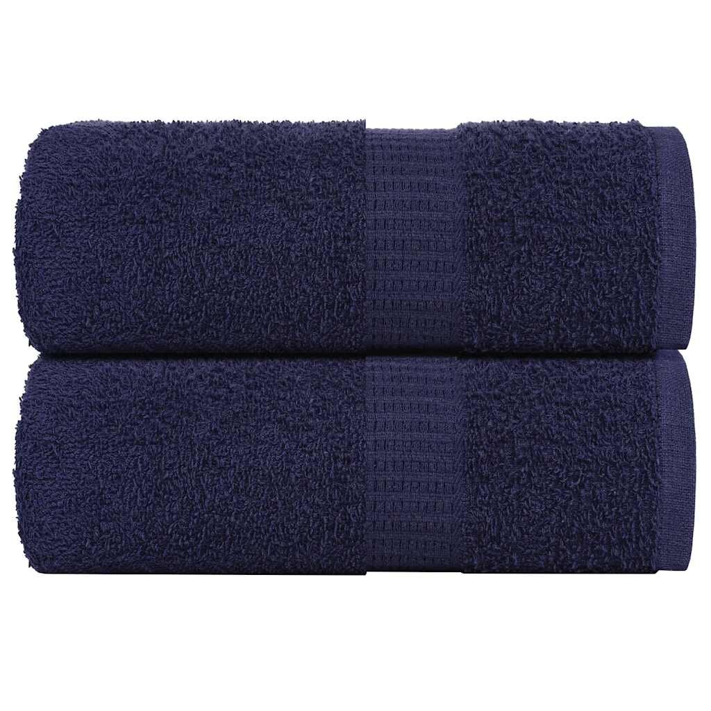 vidaXL Ručníky pro hosty FROGN 2 ks tmavě modré 30x50 cm 360 g/m²