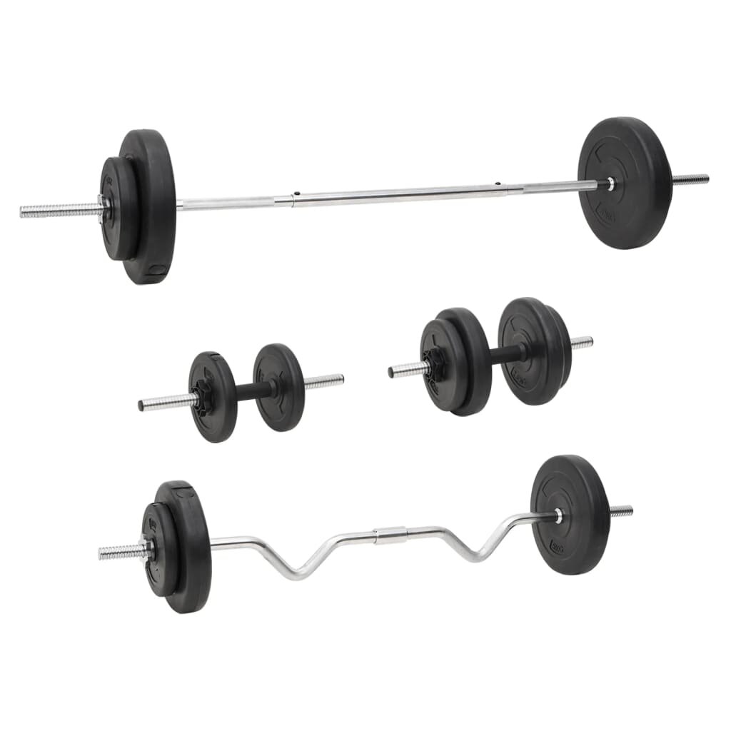vidaXL Sada obouruční a jednoručních činek se závažím 60 kg