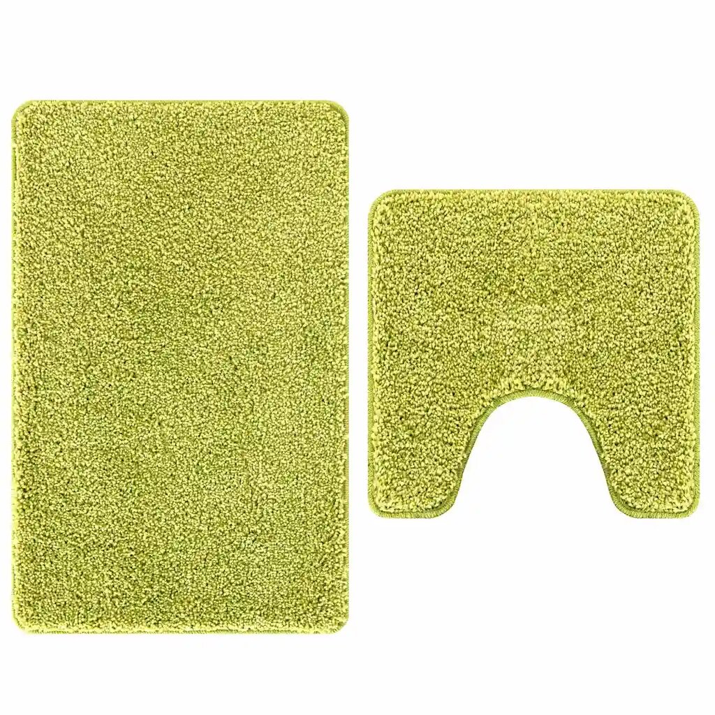 vidaXL Sada protiskluzových koupelnových rohoží 2 ks Zelená 50 x 50 cm