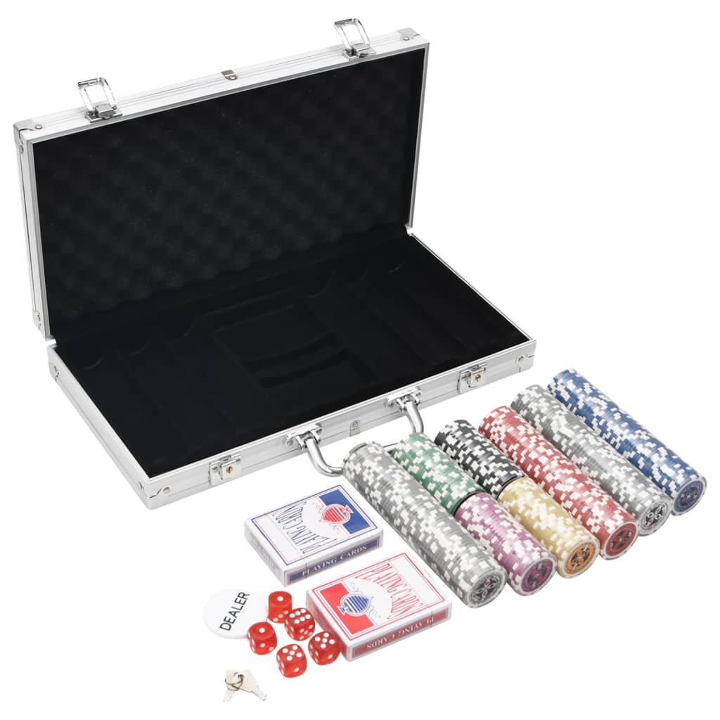 vidaXL Sada žetonů na poker 300 ks 115 g
