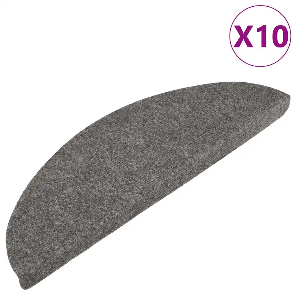 vidaXL Samolepicí nášlapy na schody 10 ks šedé 56x17x3 cm