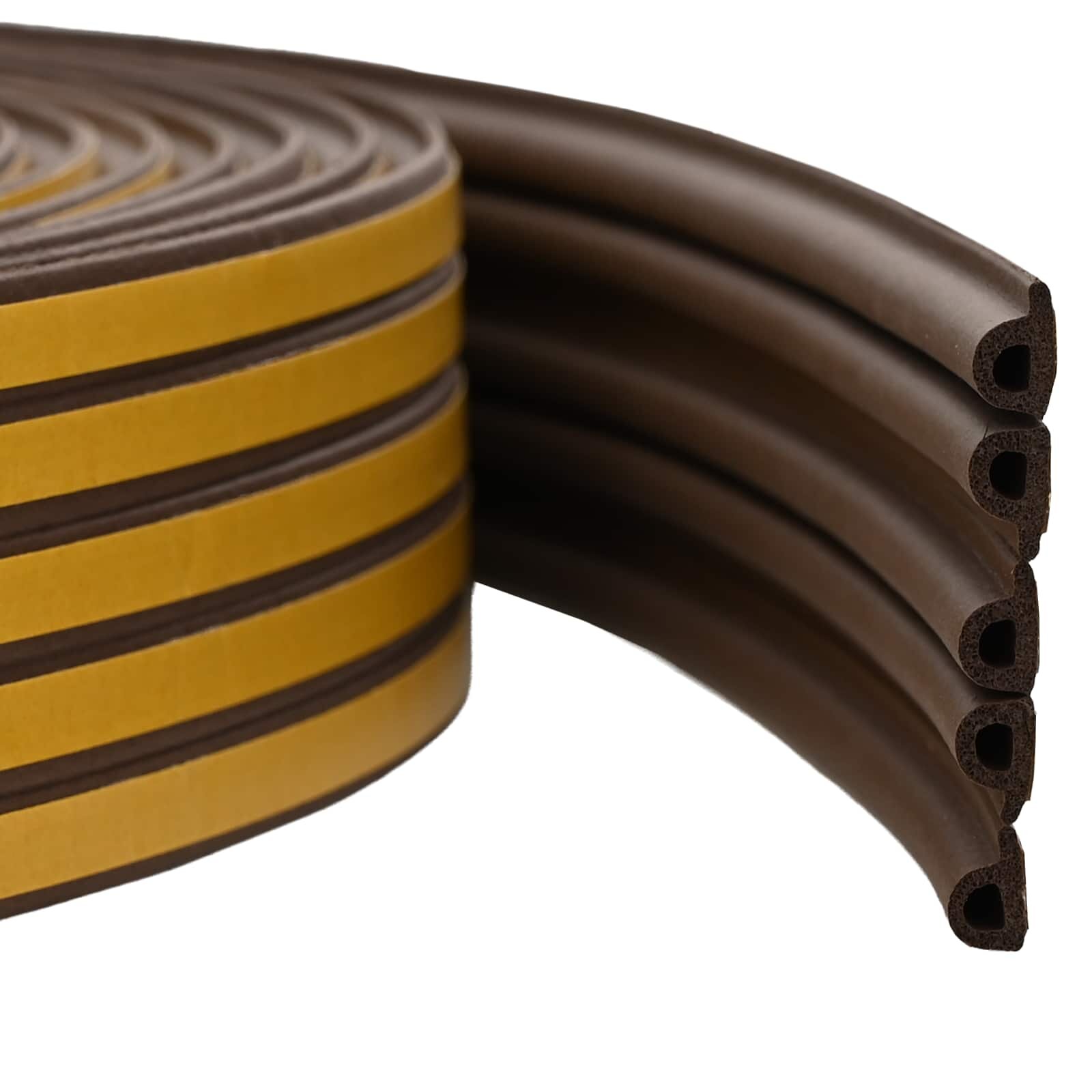 vidaXL Samolepicí okenní těsnění Hnědá 9 x 6 mm 12 m EPDM pěna
