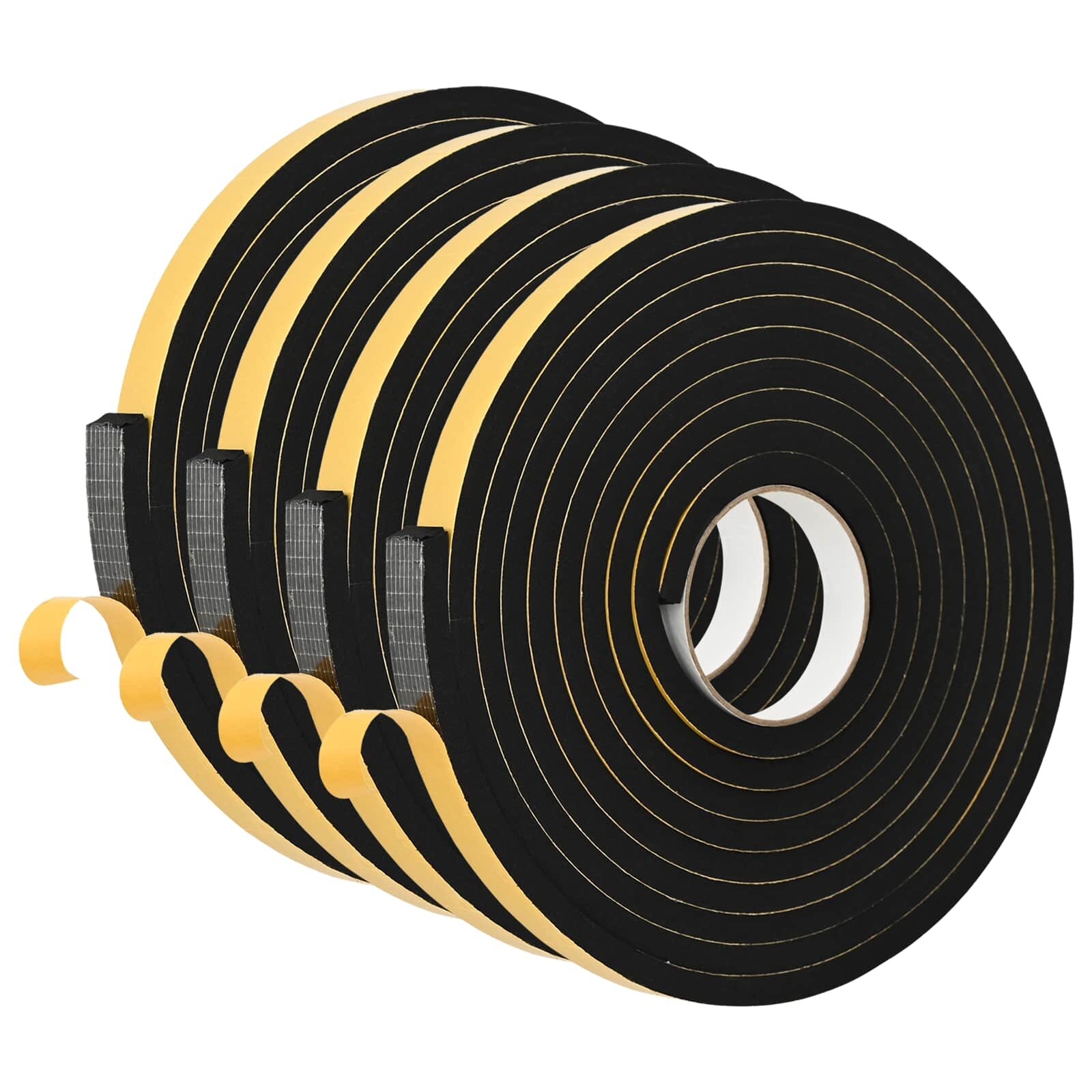 vidaXL Samolepicí pěnová páska 4 ks Černá 20mm x 5m Pěna CR