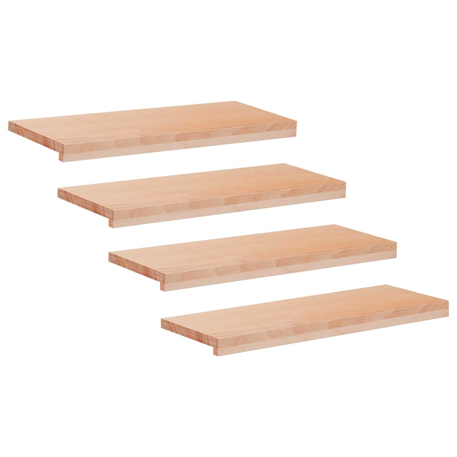 vidaXL Schodišťové nášlapy 4 ks 70 x 30 x 2 cm Přírodní
