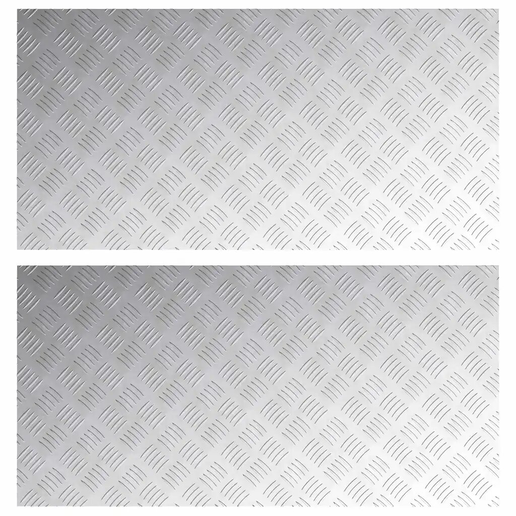 vidaXL Schodové nášlapy 2 ks 100 x 50 cm Stříbrná Hliník Obdélníkový
