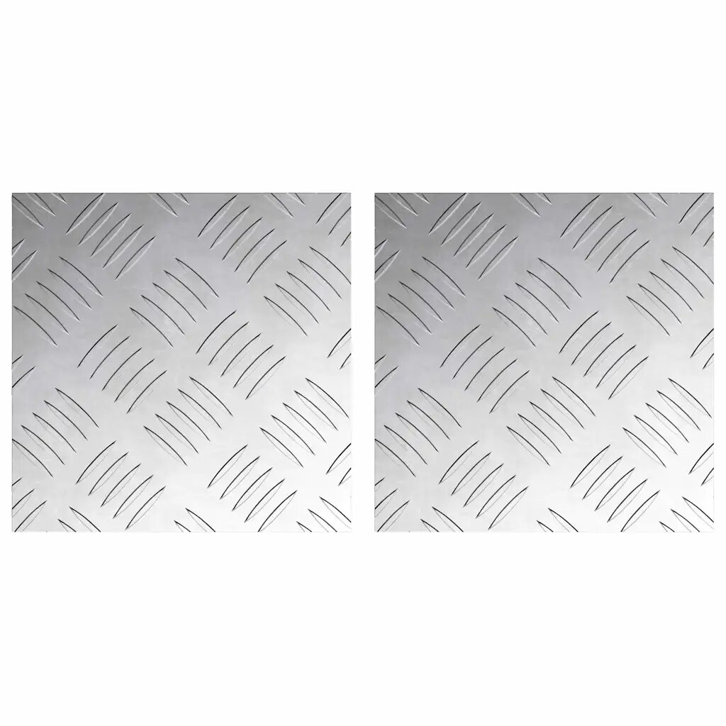 vidaXL Schodové nášlapy 2 ks 20 x 20 cm Stříbrná Hliník Čtvercový