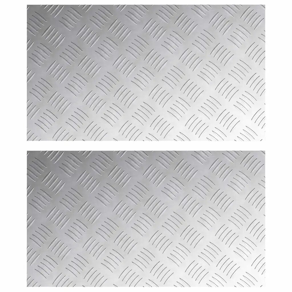 vidaXL Schodové nášlapy 2 ks 70 x 40 cm Stříbrná Hliník Obdélníkový