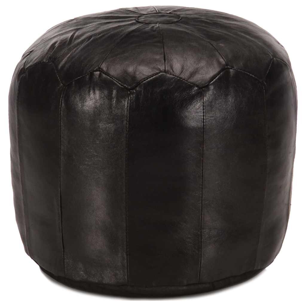 vidaXL Sedací puf černý 40 x 35 cm pravá kozí kůže