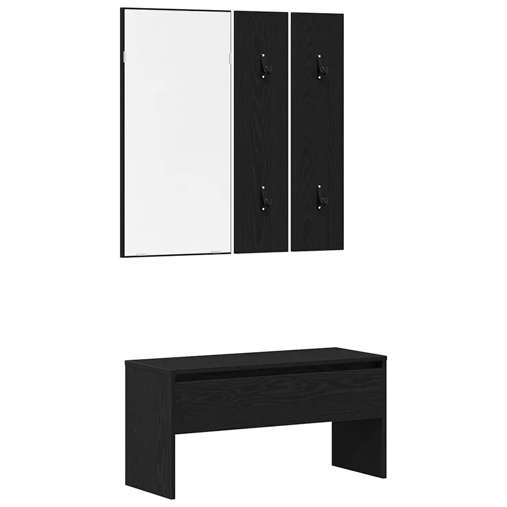 vidaXL Sestava nábytku do předsíně 4 ks Černý dub 80 x 305 x 40 cm
