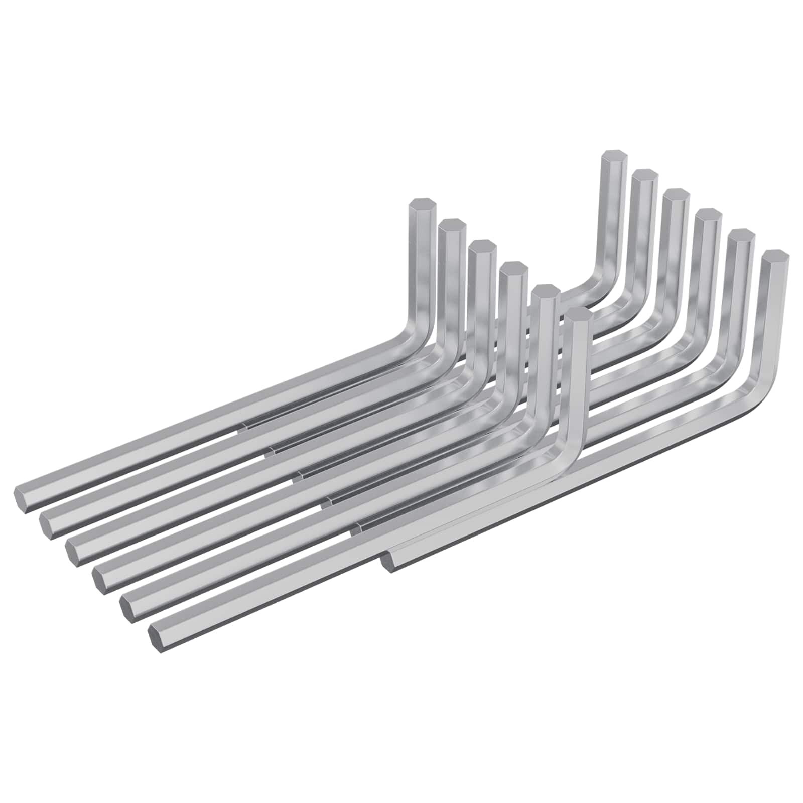 vidaXL Šestihranný klíč 12 ks Stříbrná 20 x 52 mm Ocel