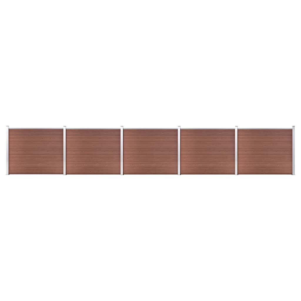 vidaXL Set plotového dílce WPC 872 x 146 cm hnědý
