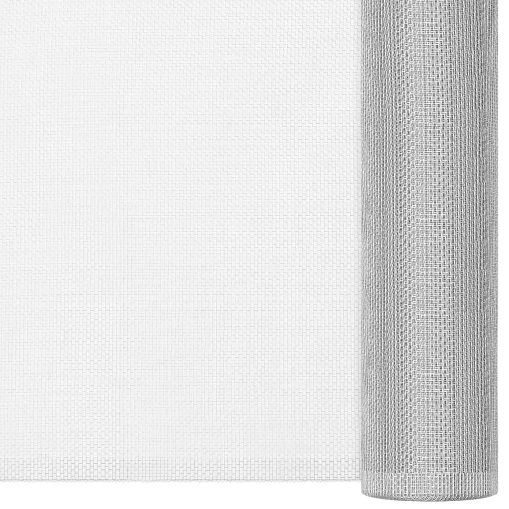 vidaXL Síť proti hmyzu hliník 112 x 500 cm stříbrná