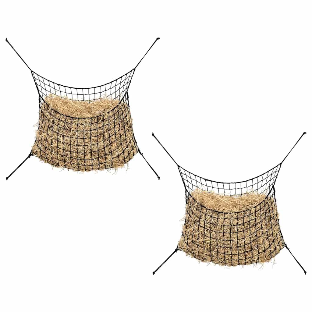 vidaXL Sítě na seno 2 ks obdélníkové černé 100 x 90 cm PP