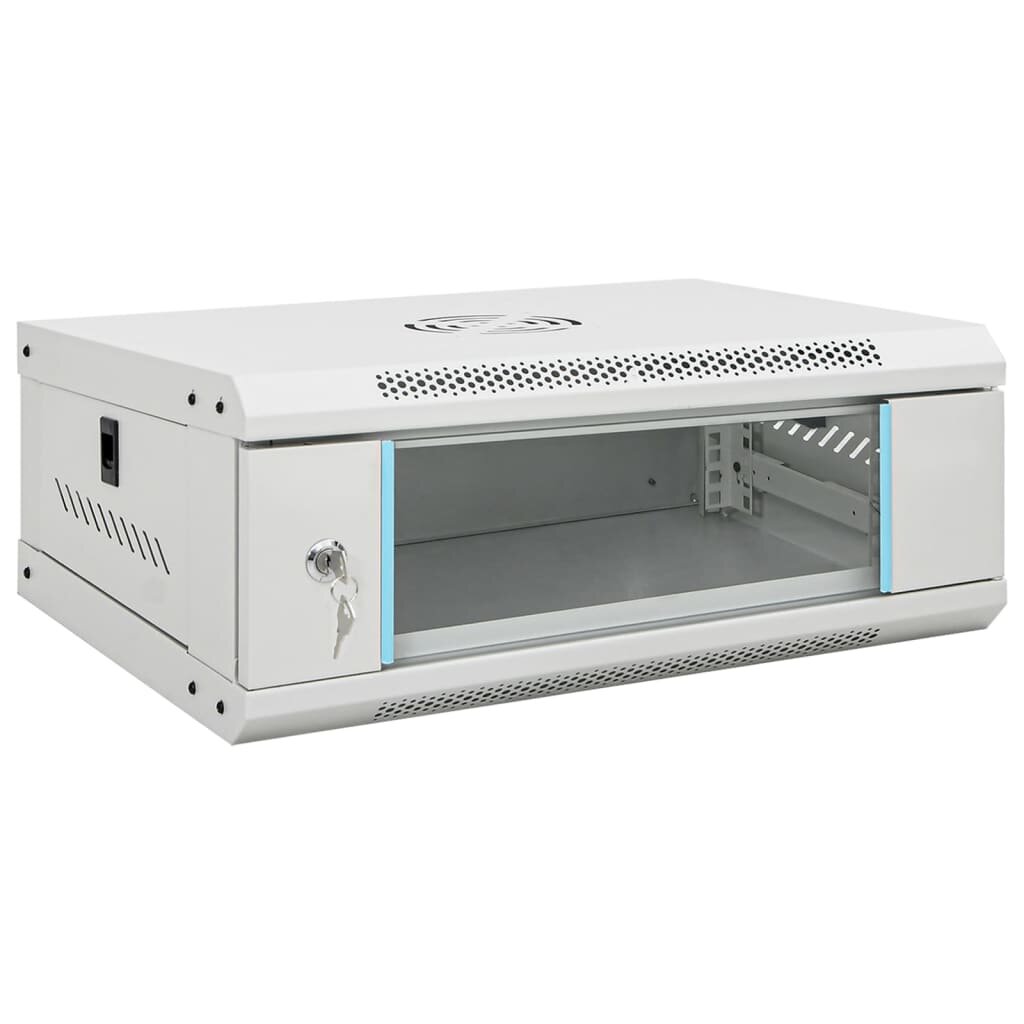 vidaXL Síťový kabinet s úložištěm Grey 530 x 400 x 210 mm Ocel