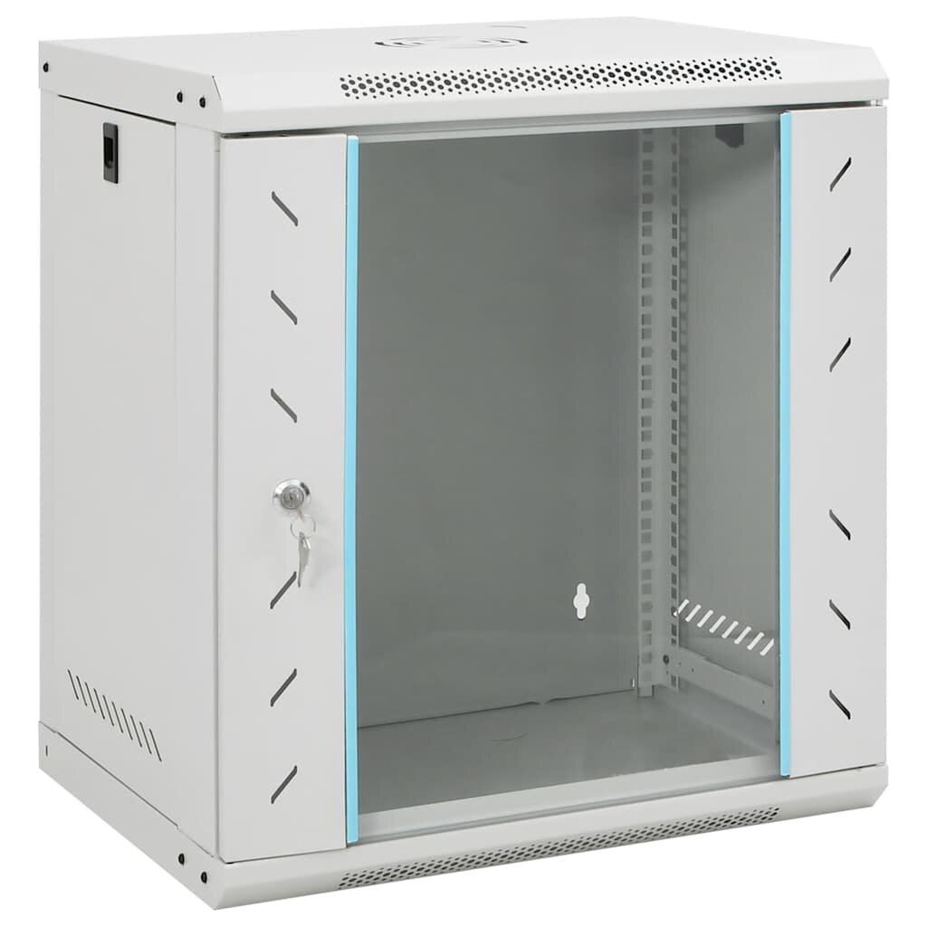 vidaXL Síťový kabinet s úložištěm Grey 530 x 400 x 600 mm Ocel