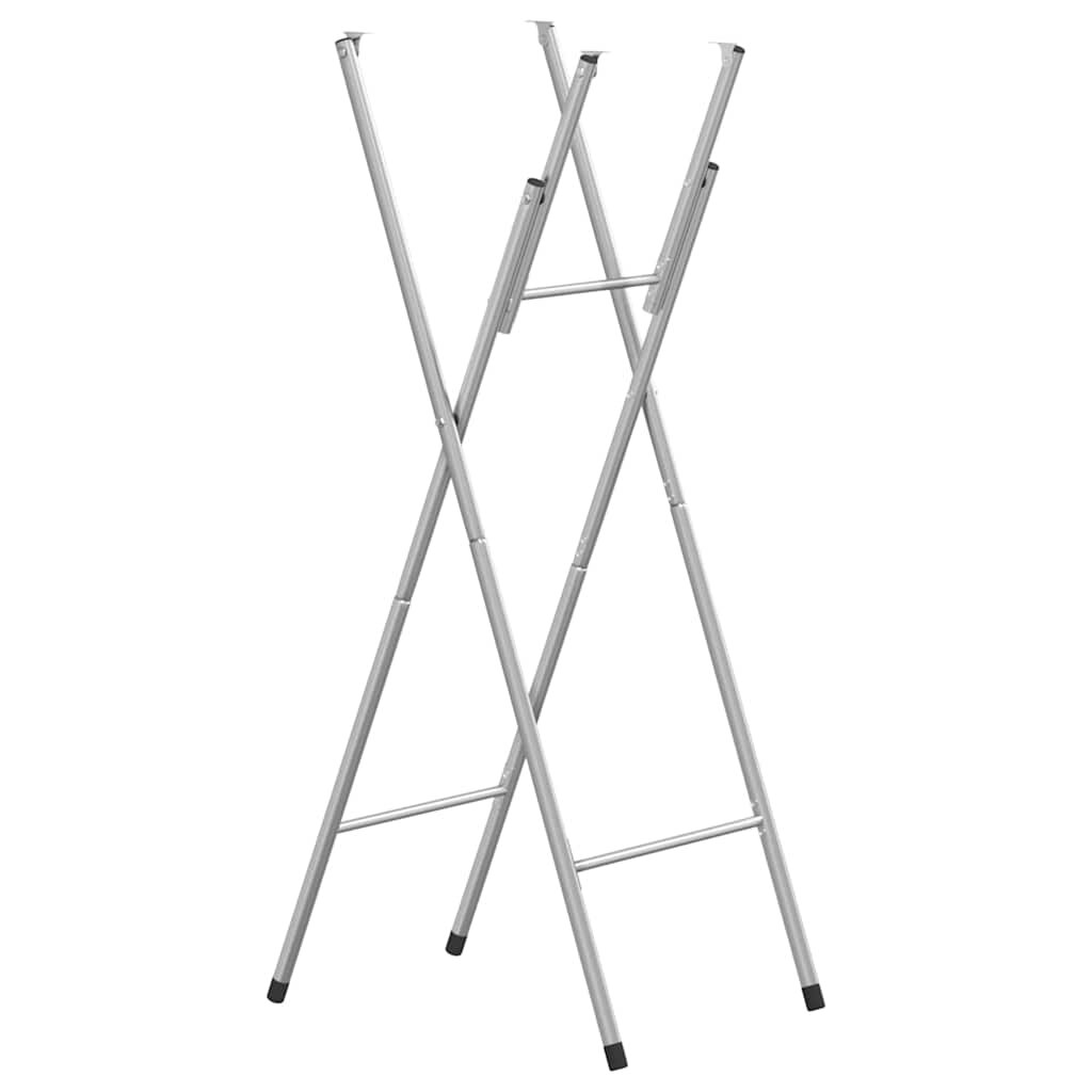 vidaXL Skládací nohy k barovému stolu stříbrné 45x53x108 cm ocel