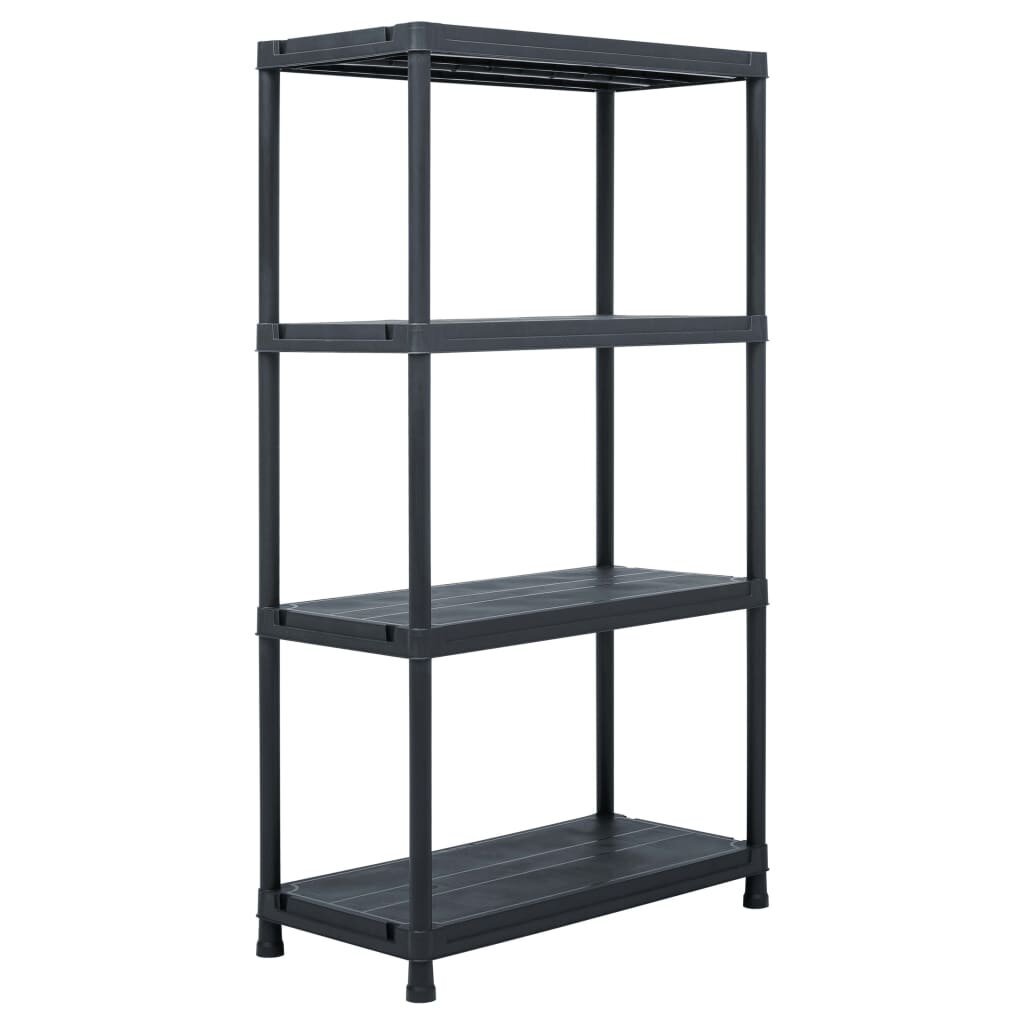 vidaXL Skladový regál černý 100 kg 60 x 30 x 138 cm plastový