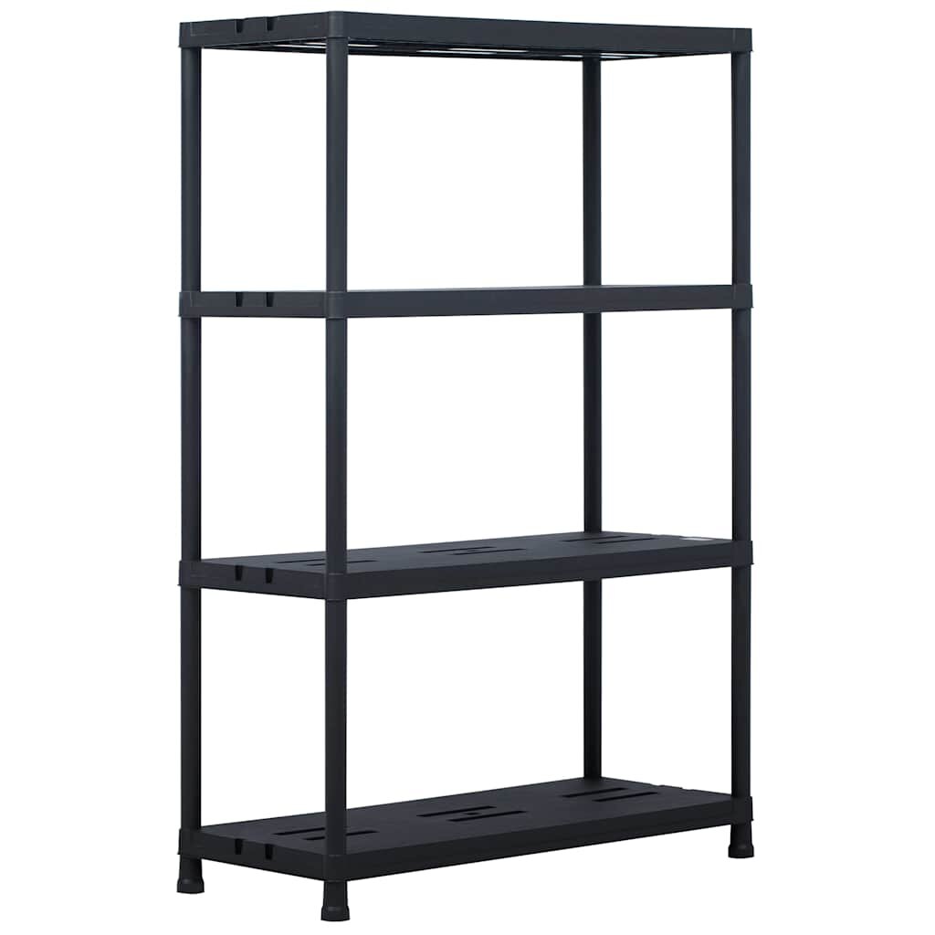vidaXL Skladový regál černý 220 kg 90 x 40 x 138 cm plastový