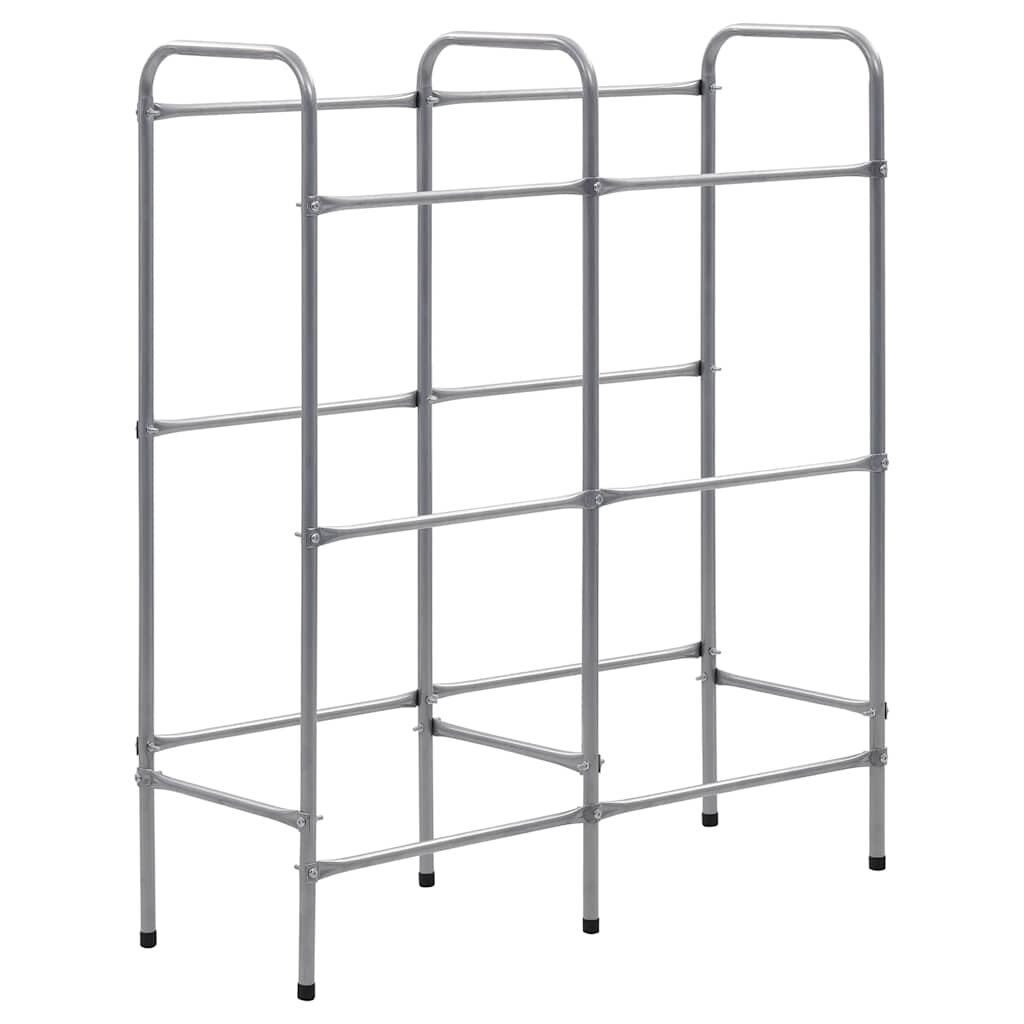vidaXL Skladový regál na 6 přepravek stříbrný 96 x 33 x 116 cm ocel
