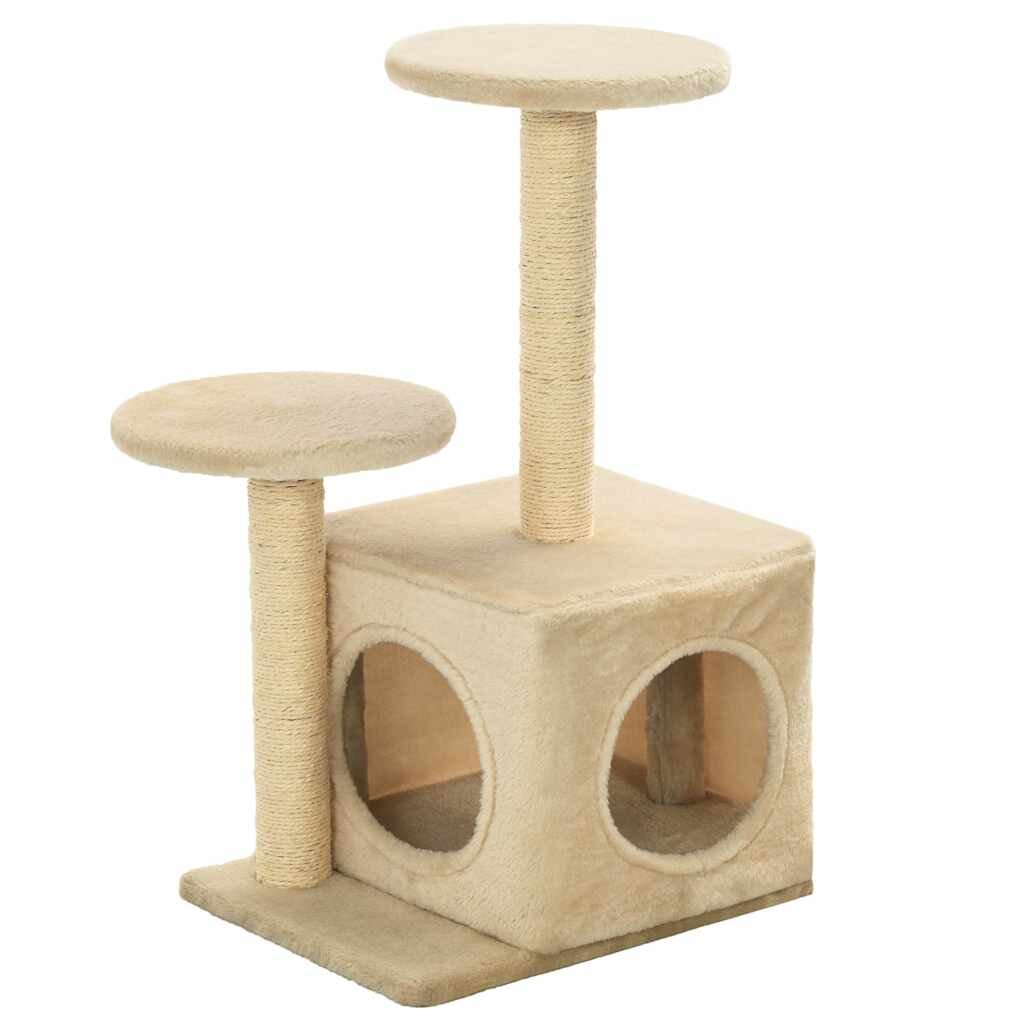 vidaXL Škrabadlo pro kočky sisalové sloupky 60 cm béžové