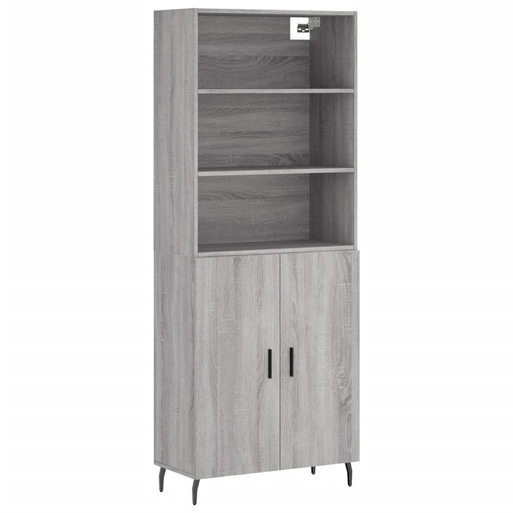 vidaXL Skříň highboard šedá sonoma 695 x 34 x 180 cm kompozitní dřevo
