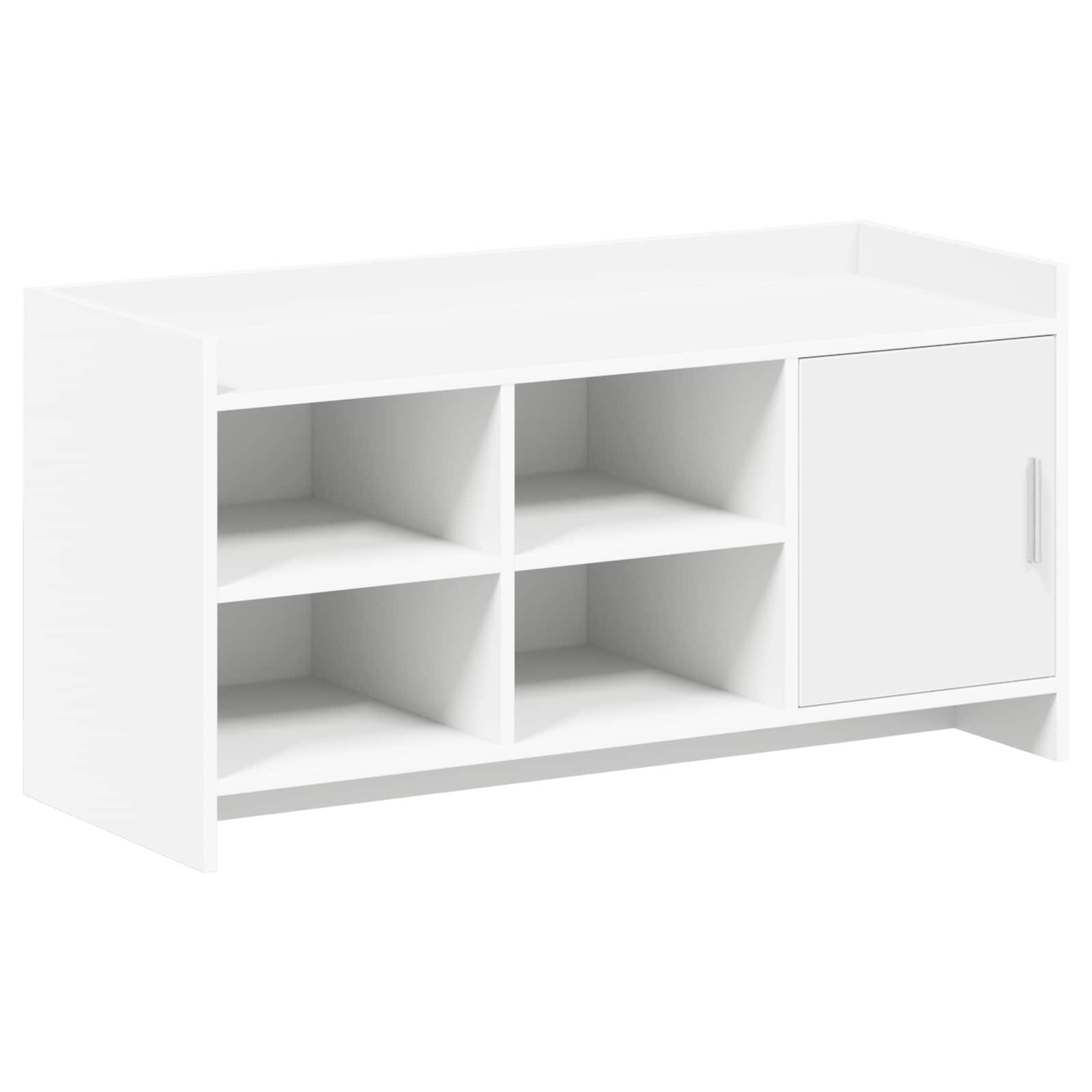vidaXL Skříň na obuv 100 x 395 x 51 cm Kompozitní dřevo Bílá