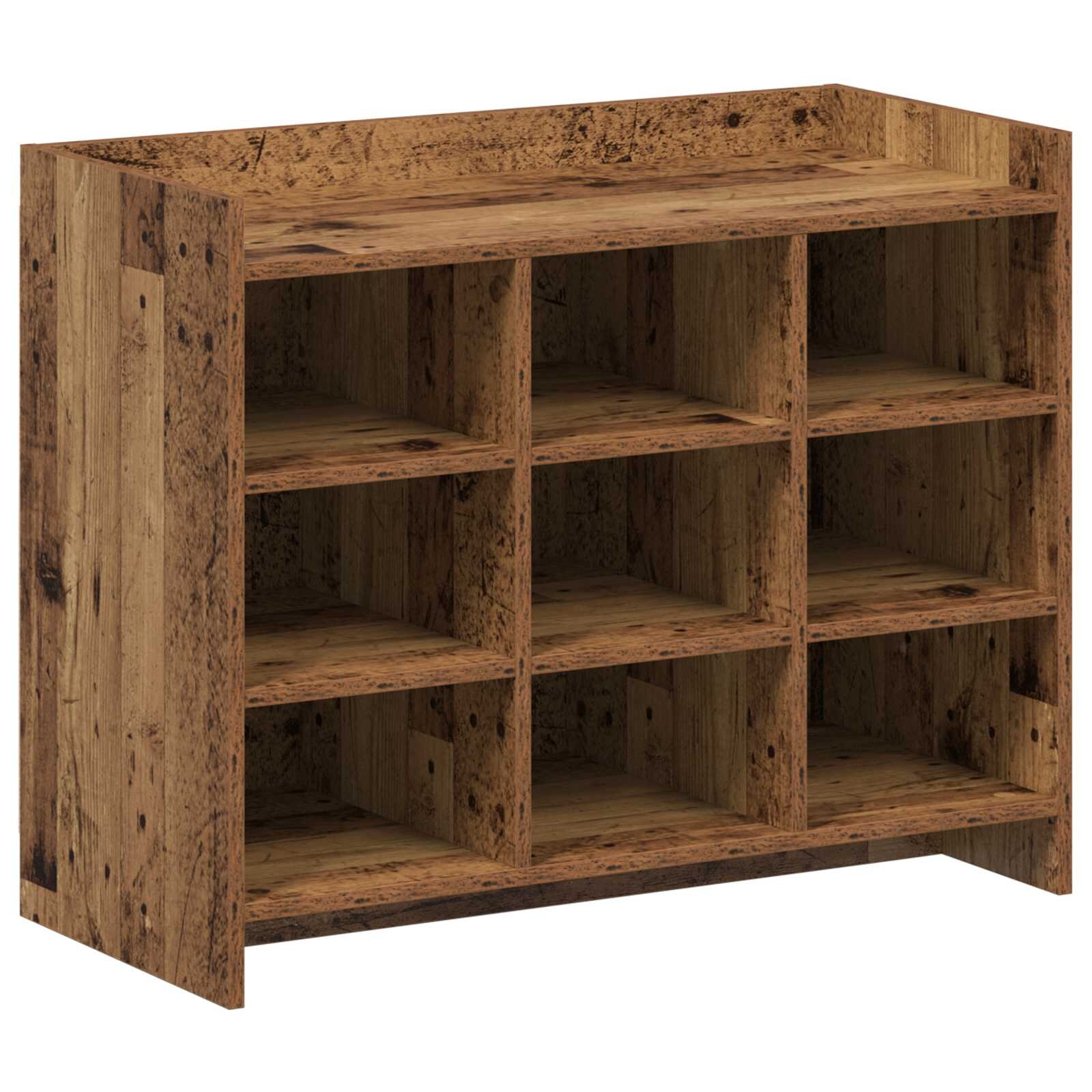 vidaXL Skříň na obuv 85 x 395 x 70 cm Kompozitní dřevo Staré dřevo