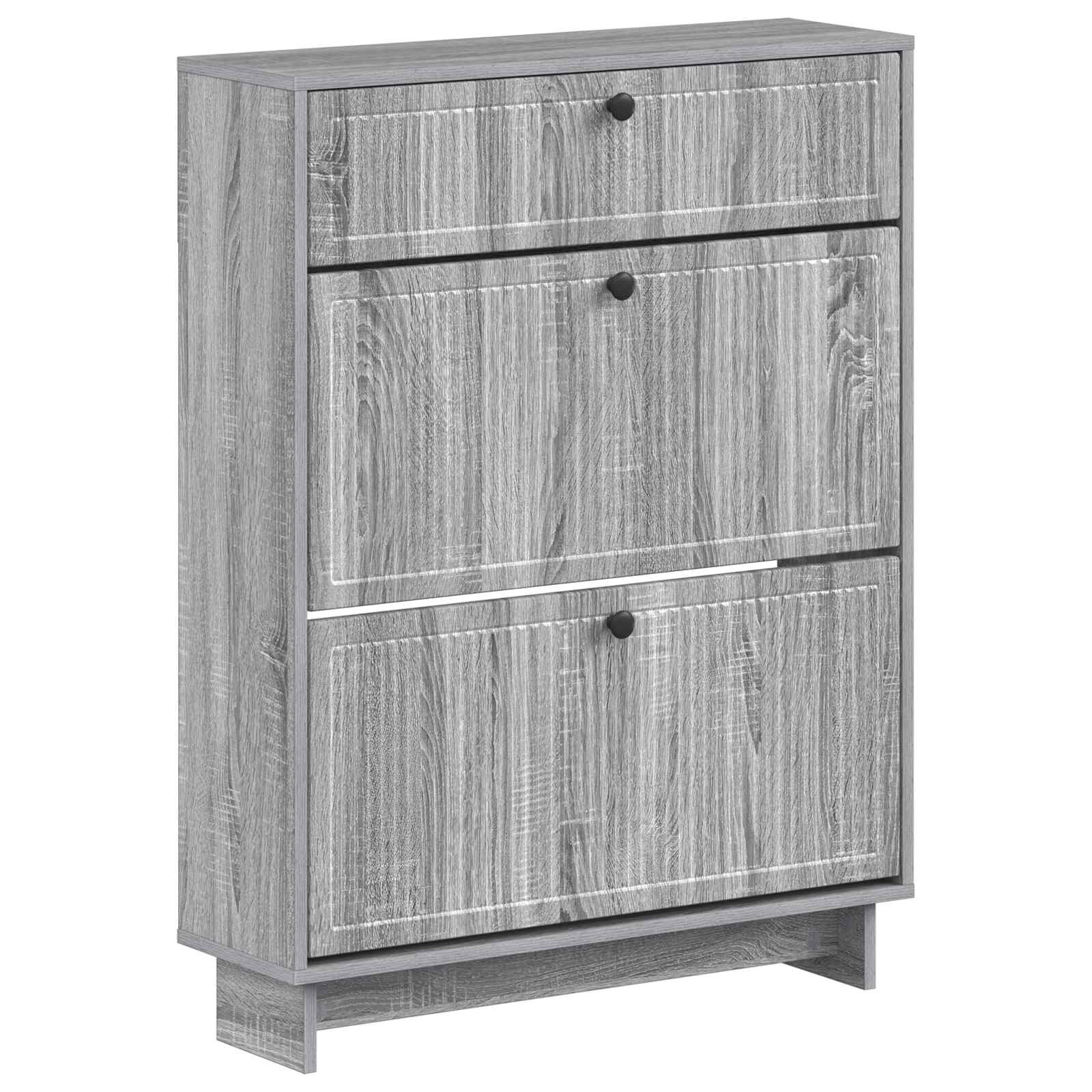vidaXL Skříň na obuv EDE 78 x 24 x 103 cm Kompozitní dřevo Šedý Sonoma