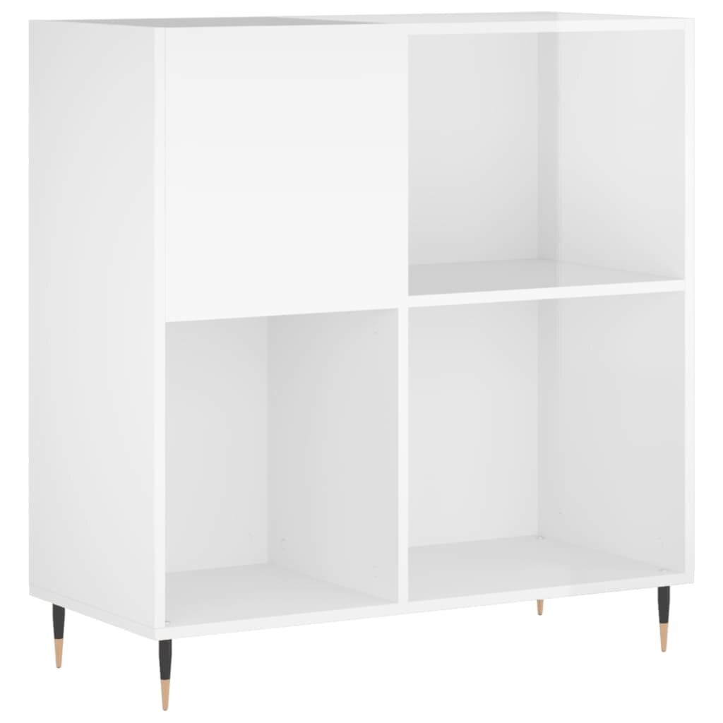vidaXL Skříňka na LP desky lesklá bílá 845x38x89 cm kompozitní dřevo
