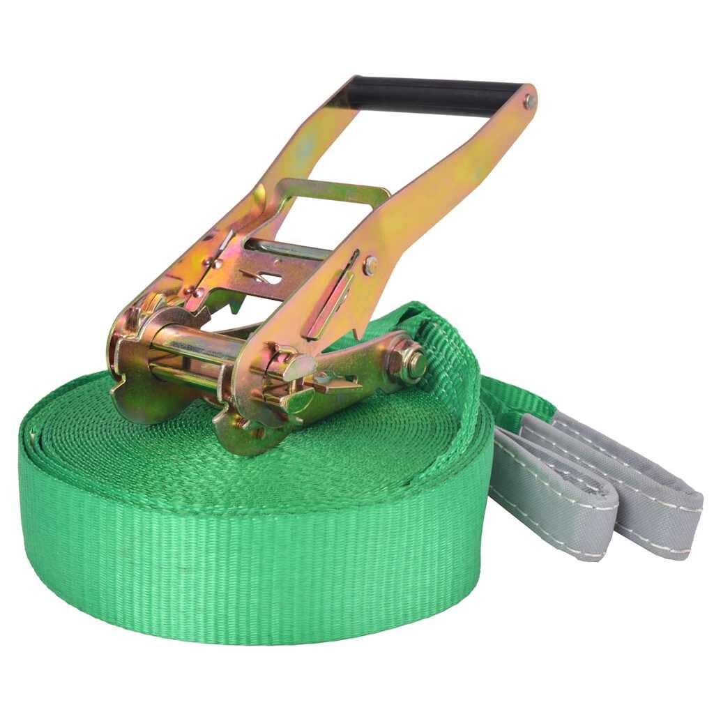 vidaXL Slackline 15 m x 50 mm 150 kg zelená