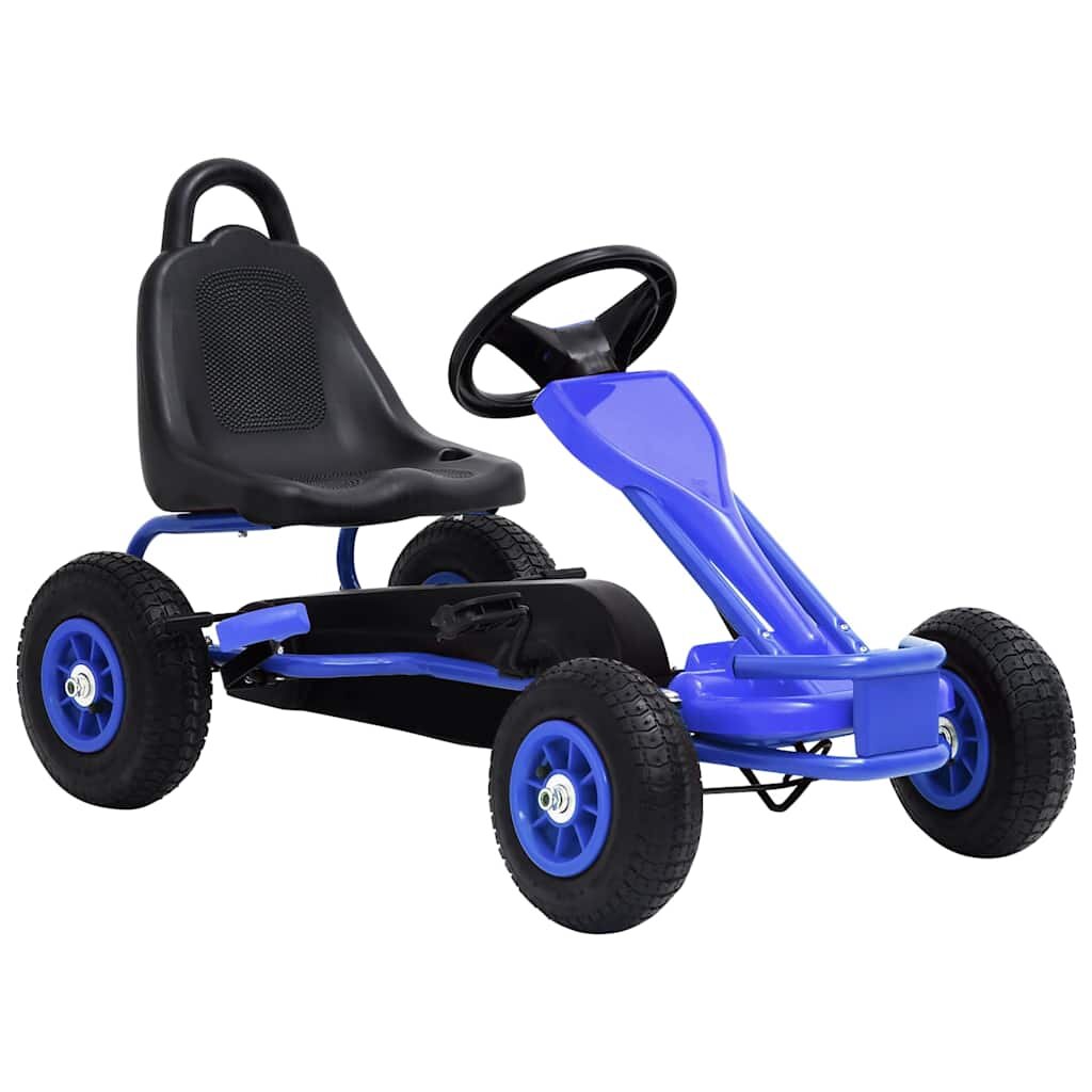 vidaXL Šlapací motokára s pneumatikami modrá