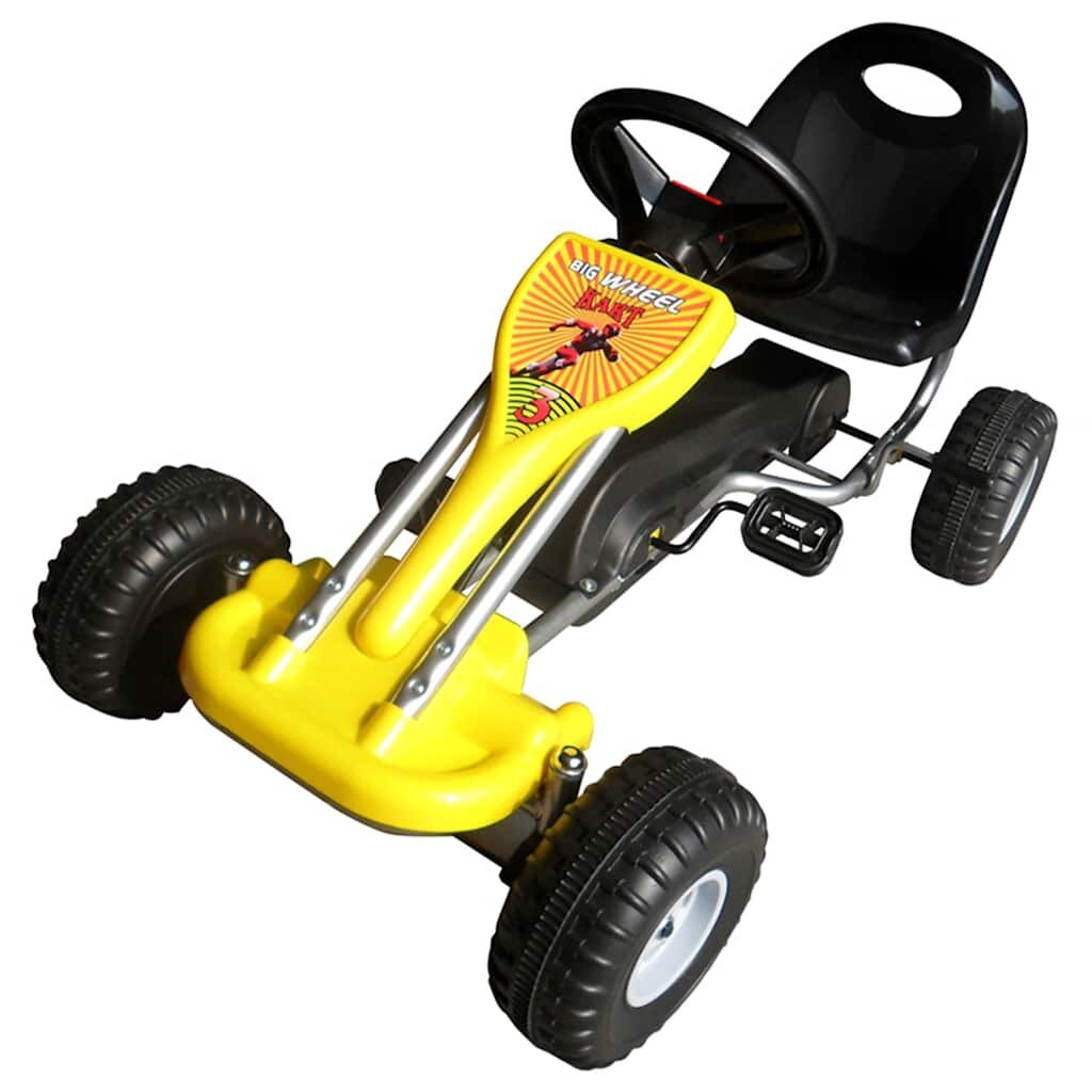 vidaXL Šlapací motokára žlutá