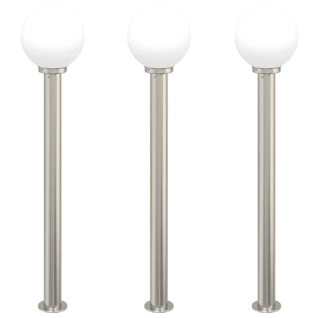 vidaXL Sloupková světla 3 ks 120 cm nerezová ocel IP44