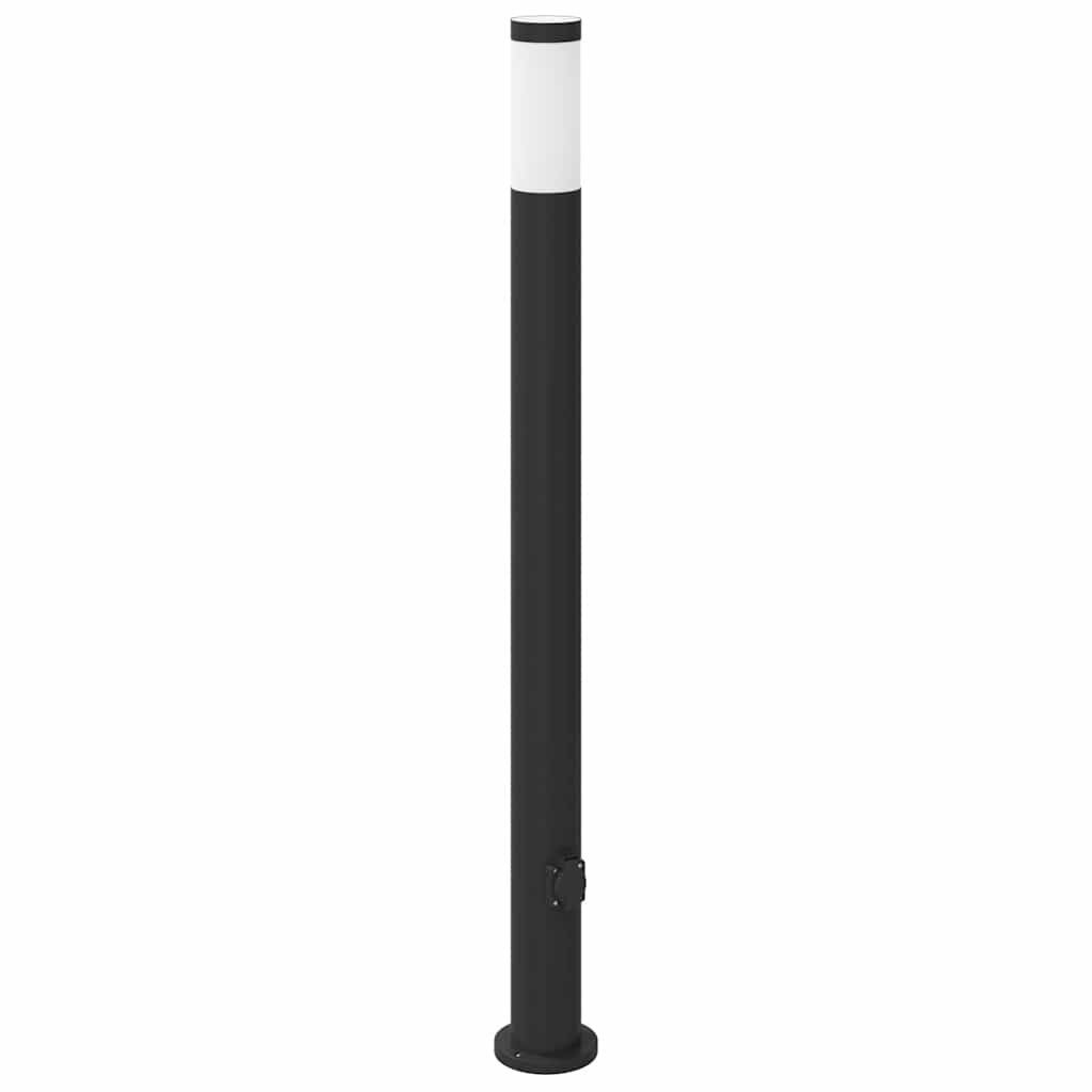 vidaXL Sloupkové svítidlo se zásuvkou 110 cm nerezová ocel IP44