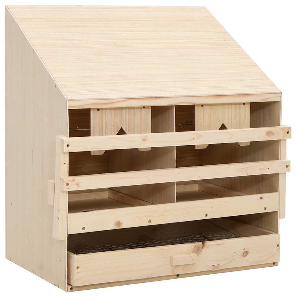 vidaXL Snáškové hnízdo 2 boxy 63 x 40 x 65 cm masivní borovice