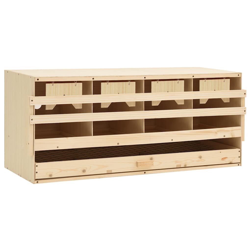 vidaXL Snáškové hnízdo 4 boxy 106 x 40 x 45 cm masivní borové dřevo