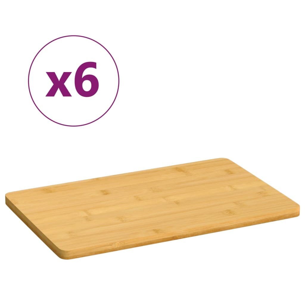 vidaXL Snídaňové podnosy 6 ks 22 x 14 x 08 cm bambus