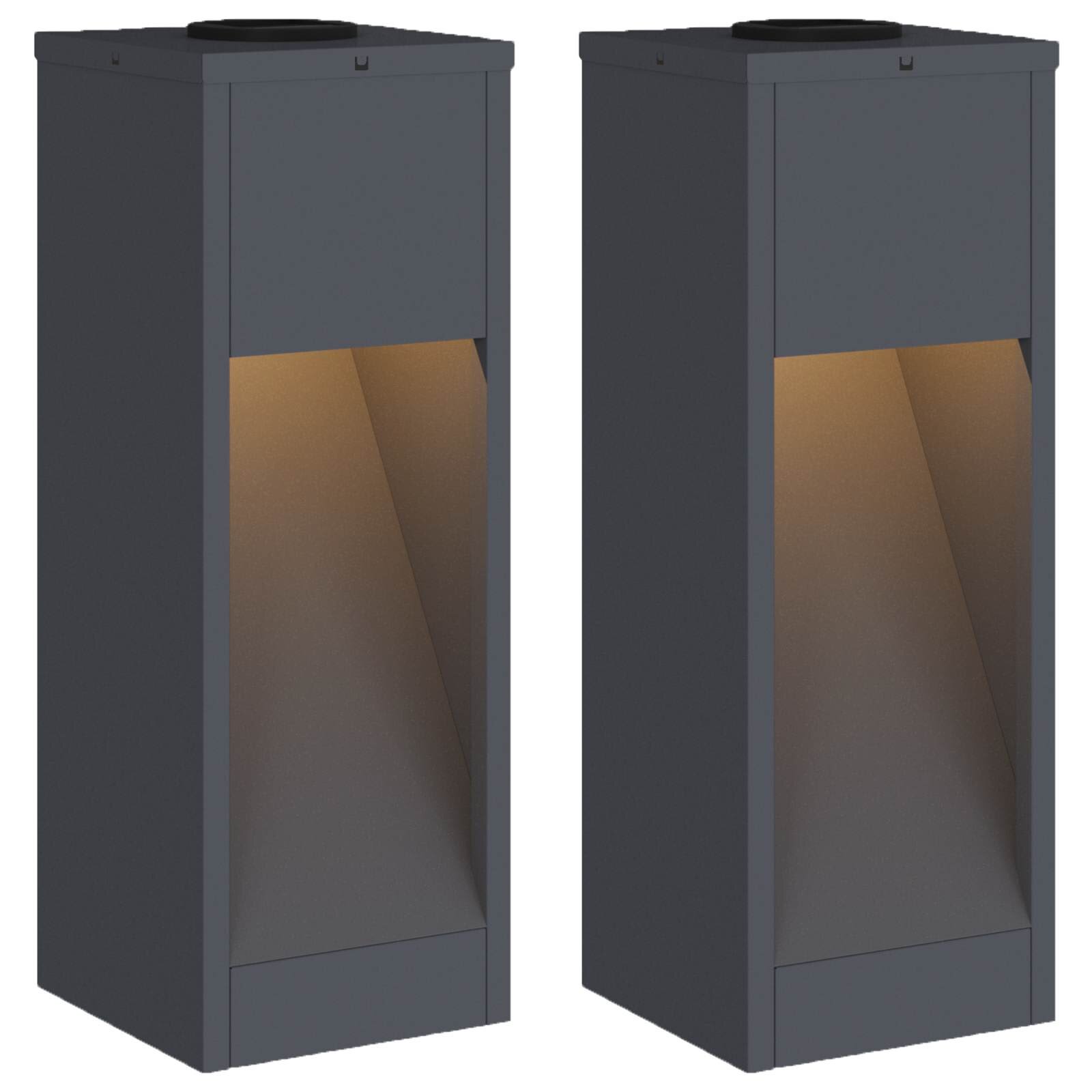 vidaXL Solární LED osvětlení cesty 2 ks Teplá bílá 18 x 18 x 50 cm