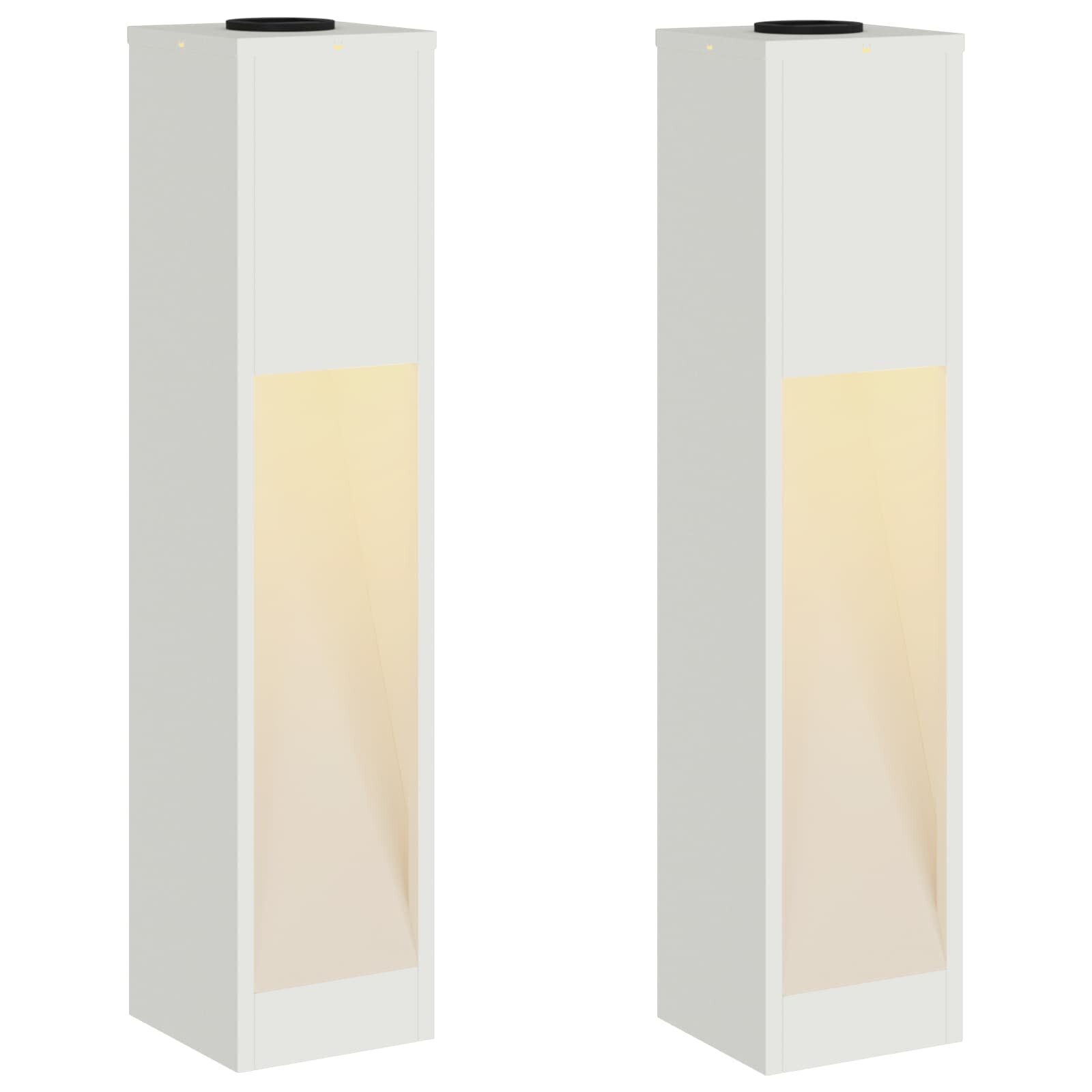 vidaXL Solární LED osvětlení cesty 2 ks Teplá bílá 18 x 18 x 80 cm